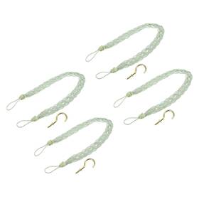Uxcell 683867908506 4pcs 58cm/23 Inch Curtain Tiebacks Braided Drapery Holdback Holder Green