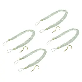Uxcell 683867908506 4pcs 58cm/23 Inch Curtain Tiebacks Braided Drapery Holdback Holder Green