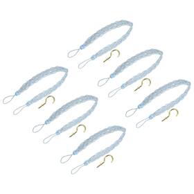 Uxcell 683867908780 6pcs 58cm/23 Inch Curtain Tiebacks Braided Drapery Holdback Holder Light Blue