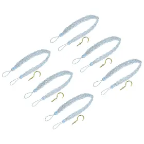 Uxcell 683867908780 6pcs 58cm/23 Inch Curtain Tiebacks Braided Drapery Holdback Holder Light Blue