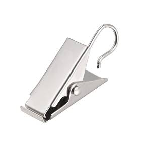 Uxcell 714998313072 Curtain Clips Hooks Metal 1 Inch Clip Length Home Decoration Silver Tone 30pcs
