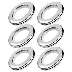 Uxcell 714998325853 Curtain Grommets Plastic 1.5 Inch Inner Dia Drapery Eyelet Rings Silver Tone 6pcs