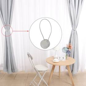 Uxcell 784958616109 2pcs Magnetic Curtain Tieback 12.6 Inch Holdback Holder Silver Tone