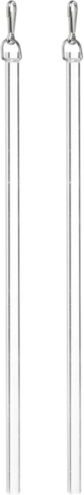 A24011200ux0019 Uxcell 2pcs 17 Inch Clear Curtain Pull Rod Acrylic Blind Wand Silver