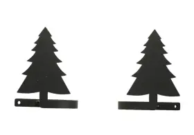 V.w.i. 604414004809 Wrought Iron Home Indoor Pine Tree Curtain Tie Backs