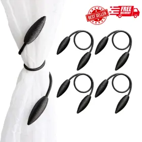 Valea Home 313046133152 4 Pieces Curtain Tiebacks Clips Creative Window Drape Twist Tie Backs Europea