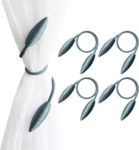 Valea Home 445039616656 4 Pieces Curtain Tiebacks Clips Creative Window Drape Twist Tie Backs