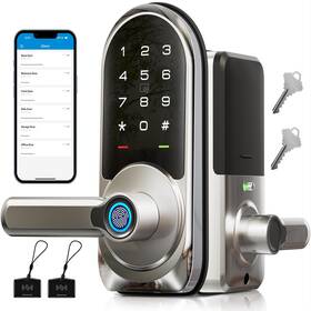 Veise B0blvy7wjy Rz09 Smart Lock 7-in-1 Keyless Entry Handle Set App Control Fingerprint