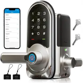 B0blvy7wjy Veise Rz09 Smart Lock 7-in-1 Keyless Entry Handle Set App Control Fingerprint