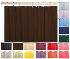 Venice Collections 850033945072 Elegant Heavy Duty Vinyl Shower Curtain Liner With 12 Metal Grommets Dark Brown