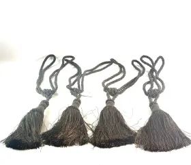 Versailles 063716906158 Home Fashions Brown Curtain Tiebacks Set Of 4-24 Inch Decorative Tassels