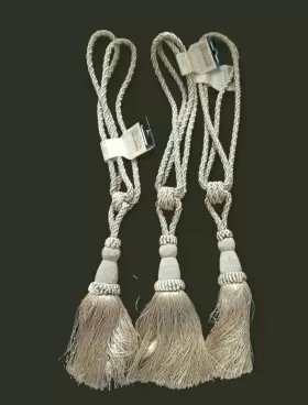 Versailles 063716906165 Lot Of 3 Home Fashions Chelsea Window Tie Back 24 Inch - Camel Nwt