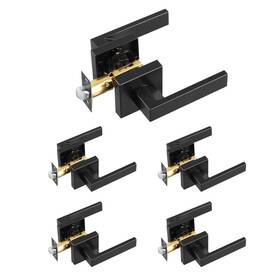 Vevor B0cs5x14jm Passage Door Handle 5-pack Matte Black Interior Lever Left Or Right