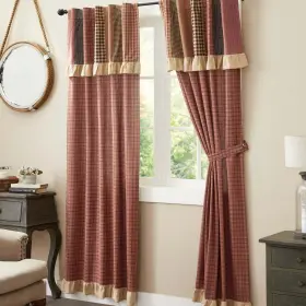 69977 Vhc Brands Maisie Panel With Attached Patch Valance Set Of 2 84x40