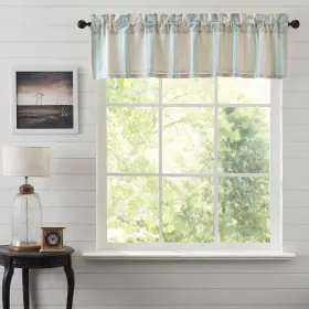 Vhc Brands 810055894512 Grain Sack Aqua Valance 16x60 Blue