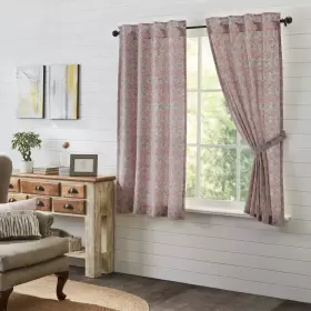 Vhc Brands 810055894833 Kaila Floral Short Panel Set Of 2 63x36 Pink