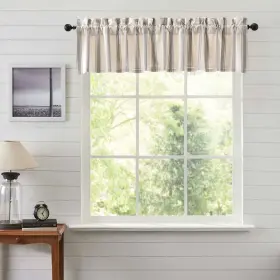 Vhc Brands 810055895199 Grace Grain Sack Stripe Valance 16x72 White