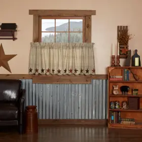 Vhc Brands 840528110665 Abilene Star Tier Set Tan/burgundy/dark Brown 24x36 Vhc Brands 840528110665 Abilene Star Tier Set Tan/burgundy/dark Brown 24x36