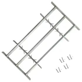 141383 Vidaxl Adjustable Security Grille For Windows With 3 Crossbars 27.6 Inch -41.3
