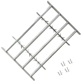 141385 Vidaxl Adjustable Security Grille For Windows With 4 Crossbars 19.7 Inch -25.6