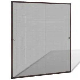 141562 Vidaxl Brown Insect Screen For Windows 51.2 Inch X59