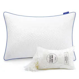 Hjyz015076we19jj-ca Viewstar Memory Foam Pillow Queen Size 1 Pack Adjustable Firm Shredded Bed P