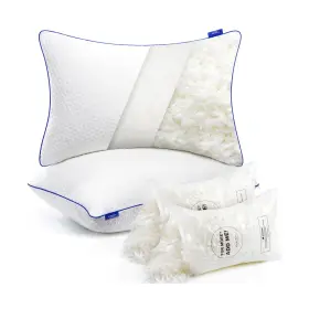 Hjyz025076p2we19jj-us Viewstar Shredded Memory Foam Pillows Queen Size Set Of 2 Adjustable Firm Pi