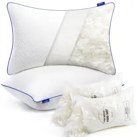 Hjyz025091p2we19jj-us Viewstar King Size Pillows Set Of 2 Firm Shredded Memory Foam Adjust