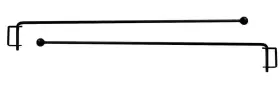 Sbs-vwi-cur-crn-24 Village Wrought Iron Curtain Crane Ball Ends Each 24 Inches Long Pair