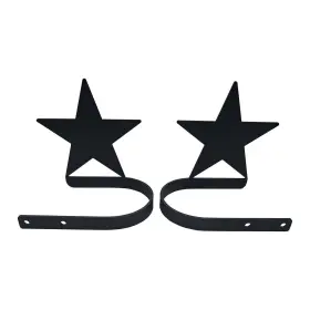 Sbs-vwi-cur-tb-45 Village Wrought Iron Star Curtain Tie Backs Pair