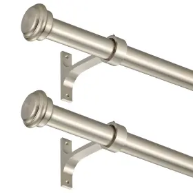 Ds-a169 Vimayta 2 Pack Curtain Rods 48 To 86 Inches 1 Inch For Windows Hanging