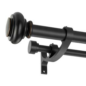 Vimayta Ds-a212 Double Curtain Rods 72 To 144 Inches With Solid Aluminum Alloy Brackets 1 Inch
