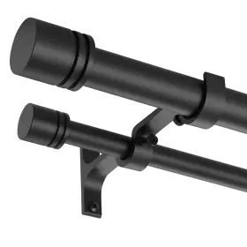 Ds-a259 Vimayta Double Curtain Rods 36-72 Inches For Windows 1 Inch Diameter Adjustable Heav