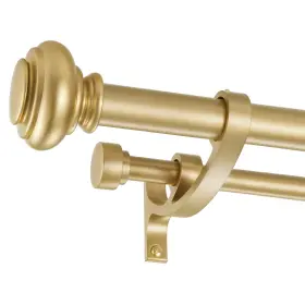 Ds-a302 Vimayta Double Curtain Rods 72 To 144 Inches With Solid Aluminum Alloy Brackets 1 Inch