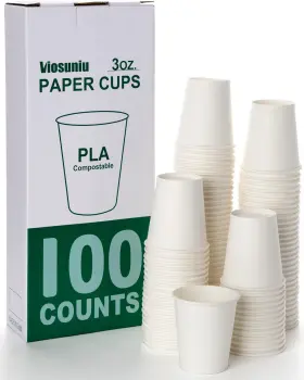 V1500901 Viosuniu 3oz. Pla Paper Cups -bathroom Mouthwash - Small Disposable Fo