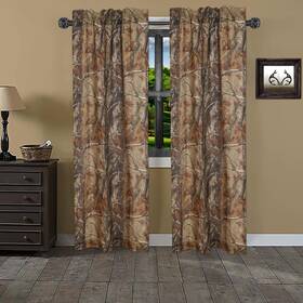 Visi-one 07175300034ac Realtree All Purpose Camouflage Rod Pocket Window Curtains Set Of 2 Panels
