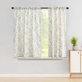 010ctbcy2746s4245 Vogol Light Filtering Curtains Rod Pocket Elegant Natural Window Treatments