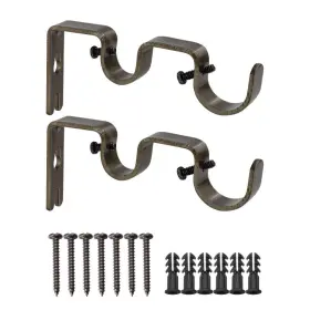 8v5163117lqx2x6s7 Vorcool 2pcs Large Curtain Rod Brackets Adjustable Wall Bracket Hooks