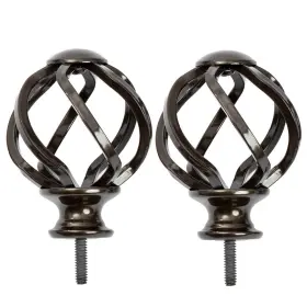 Voreff 730205251722 Window Treatment Finials Twisted Cage Decorative Curtain Rod Fit Fo