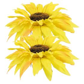 Vosarea V3at37pnfu0617oteejd018sq 2pcs Sunflower Curtain Tieback Clips Yellow Tiebacks Decorati