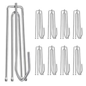 Vrss Cp-01 Stainless Steel 2.7 Inch Long 4-prong Curtain Pleat Tape Hooks Pinch C