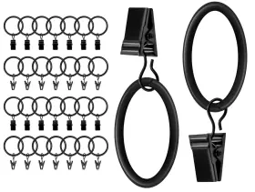Ct-0501 Vrss Drapery Curtain Rings With Clips 30 1.2 Inch