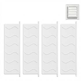 Vundo Dvc02 4 Inch - Dryer Air Exhaust Vent Cover Panel Replacements Uv And Weather White