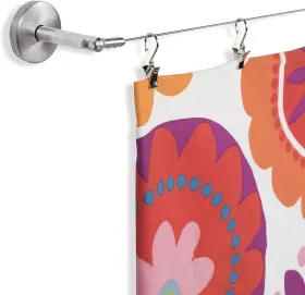 Wallniture 752830686823 Fasthomegoods Window Decor Drapery Curtain Wire Rod Set With 24 Gray Silver