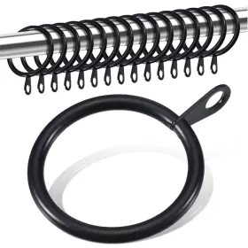 Wanxiang 046432096365 20 Pcs Metal Curtain Rings With Eyelet 1-1/2 Inch Inner Diameterfits Up To 1-