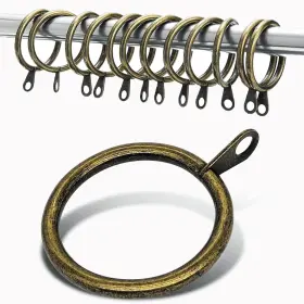 Wanxiang 046432096662 20 Pcs Metal Curtain Rings With Eyelet 11/4 Inch Inner Diameterfits Up To 1