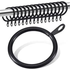 Wanxiang 783746662335 50 Pcs Metal Curtain Rings With Eyelet 1-1/4 Inch Inner Diameter Fits Up To