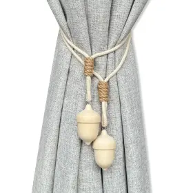 1wttb11p04-02 Warmtone Curtain Holdbacks Boho Tiebacks For Drapes Farmhouse Cotton Rope Adjustable