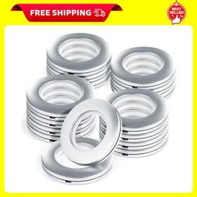 Wcic 313041276212 16pcs Curtain Grommets - Round Plastic Eyelet Rings Inner Diameter 1-9/16 Inch