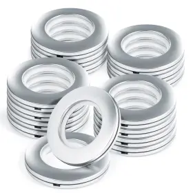 Wcic 711639604254 16pcs Curtain Grommets Eyelet Rings Round Plastic Inner Diamete